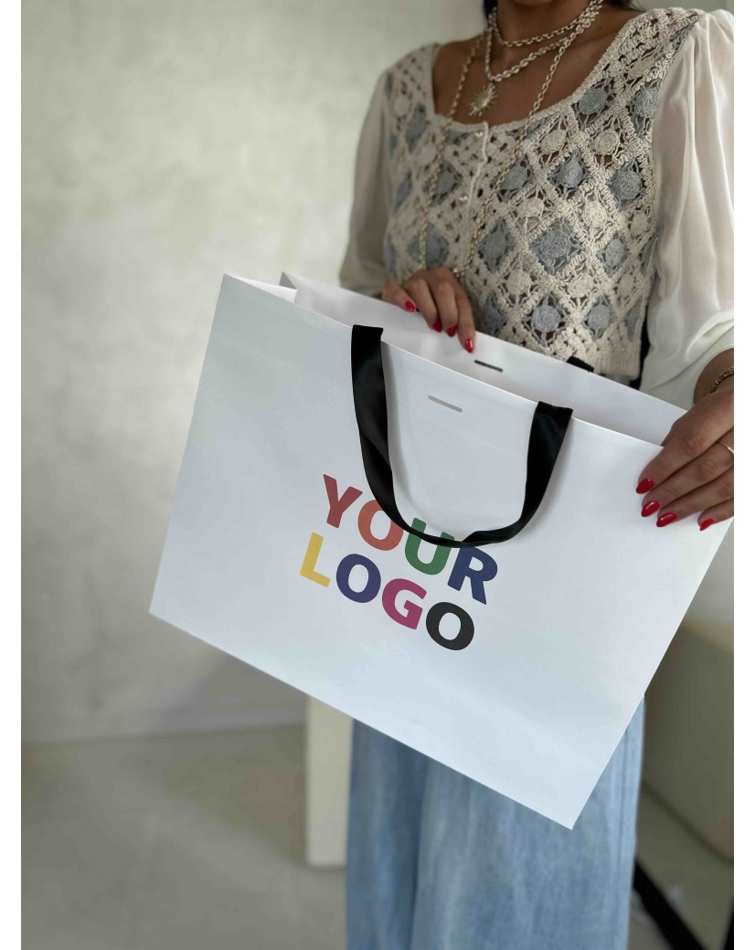copy of Luxury paper bags - White XS - Ribbon handles