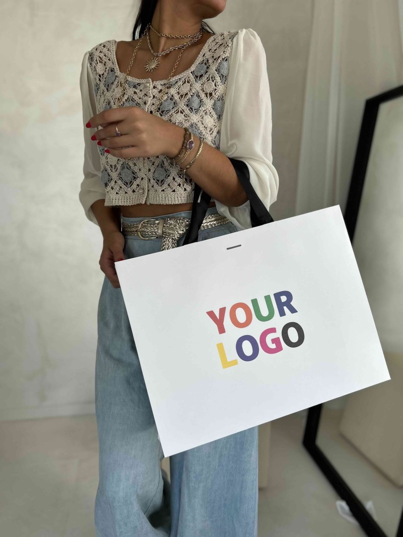 copy of Luxury paper bags - White XS - Ribbon handles