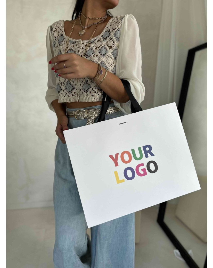 copy of Luxury paper bags - White XS - Ribbon handles
