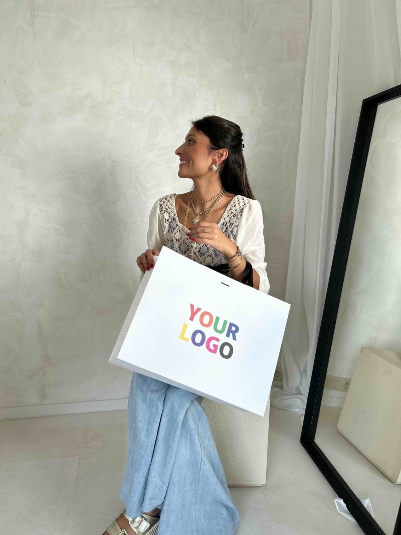copy of Luxury paper bags - White XS - Ribbon handles