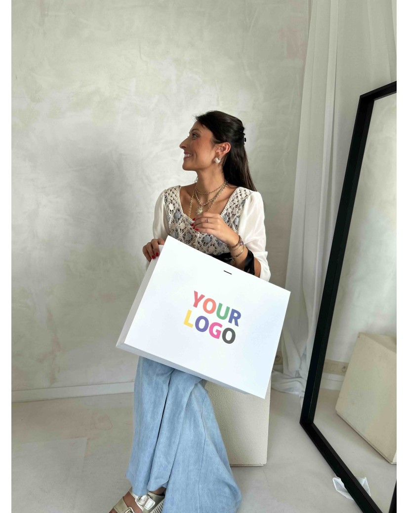 copy of Luxury paper bags - White XS - Ribbon handles