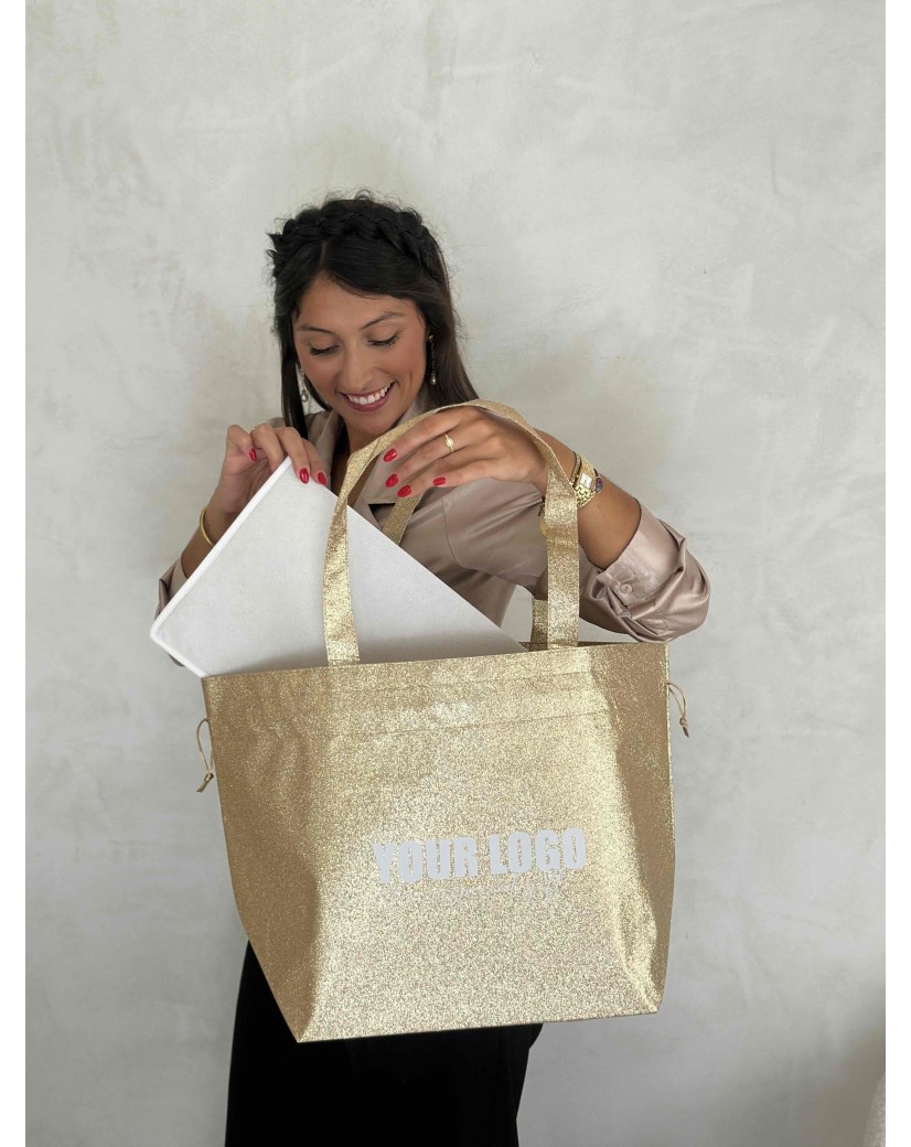 SAC NICE DISCO GOLD - L (58x24x35cm)