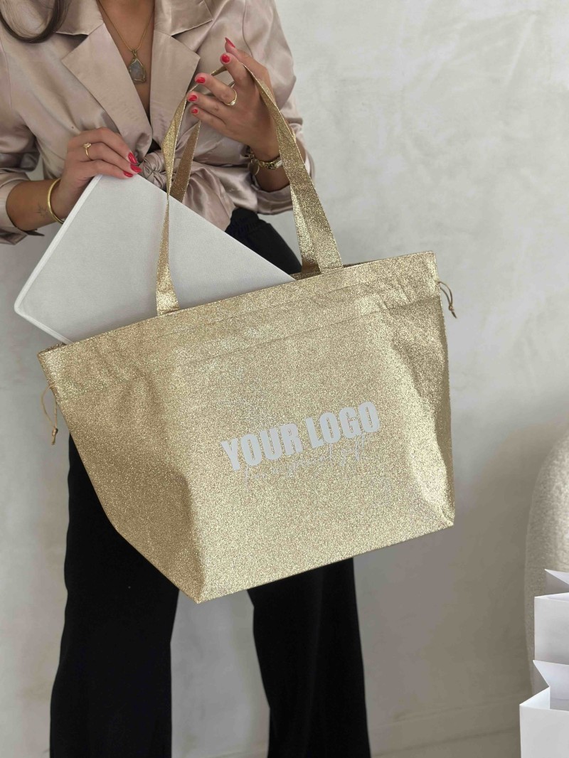 SAC NICE DISCO GOLD - L (58x24x35cm)