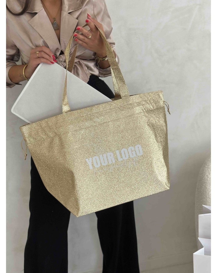SAC NICE DISCO GOLD - L (58x24x35cm)