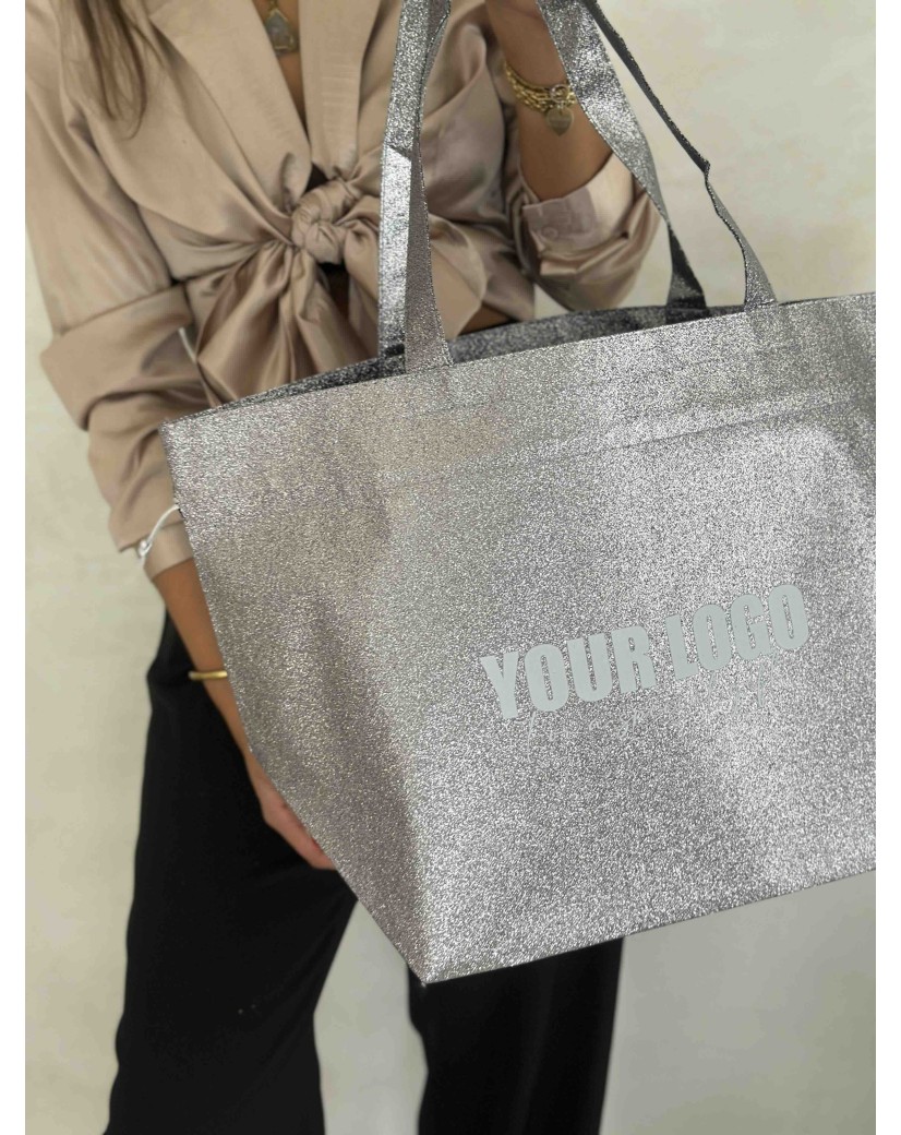 SAC NICE DISCO SILVER - L (58x24x35cm)