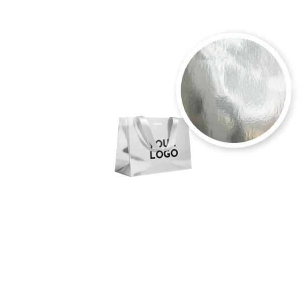 Sac papier Luxe Silver miroir - S (25x10x20cm)
