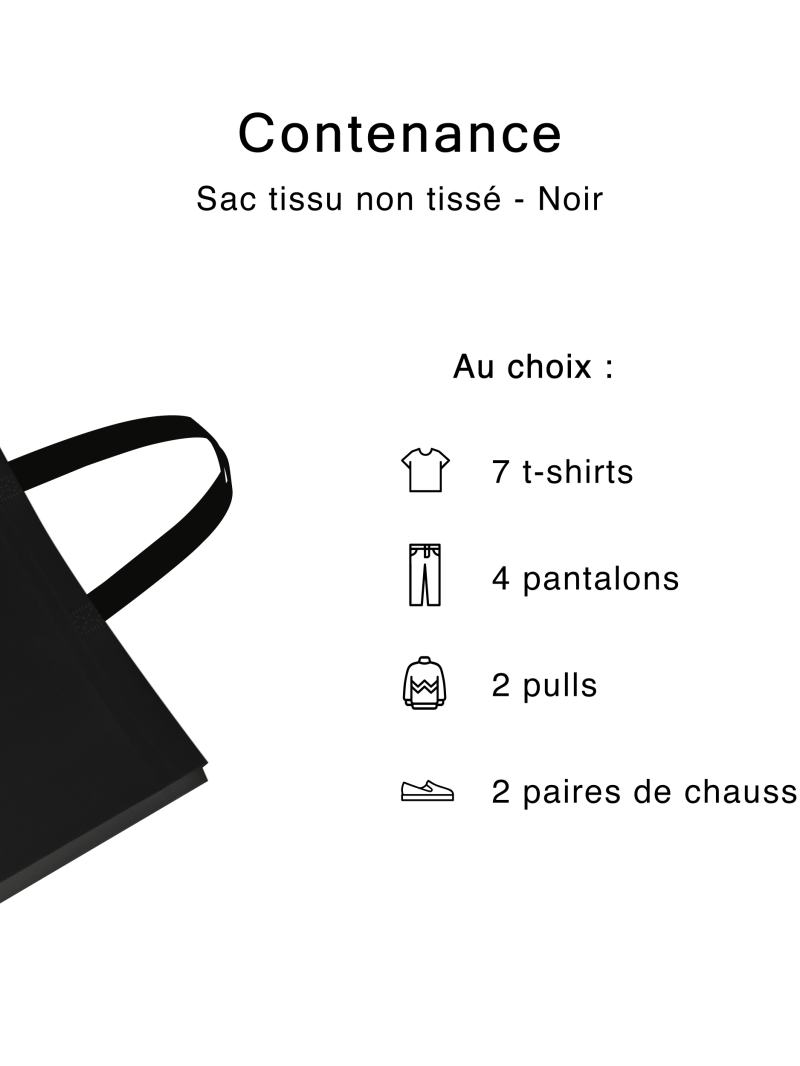 SAC TISSU NON TISSE NOIR