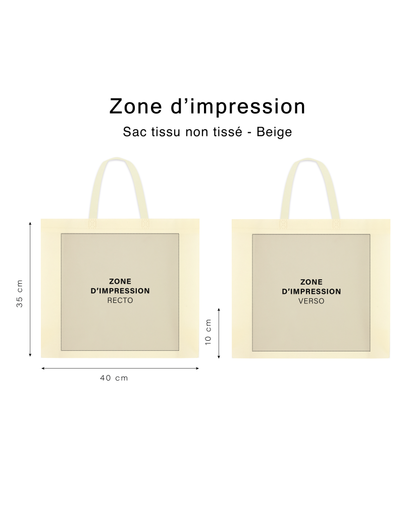 BEIGE NON-WOVEN FABRIC BAG