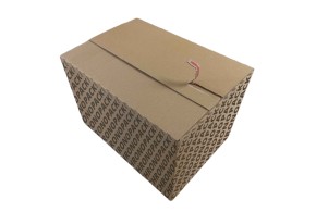 Shipping crate with adhesive closure - L