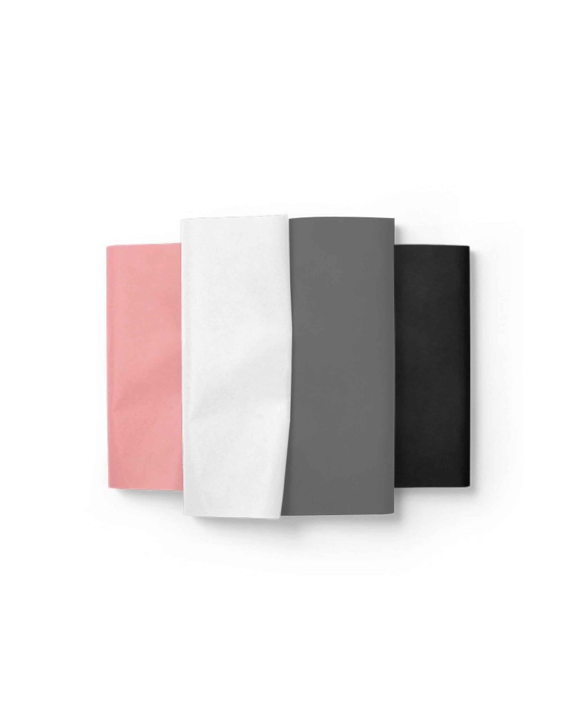 5 feuilles de papier de soie - rose pâle