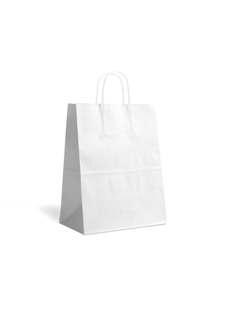 Twisted handle bag - White S without print