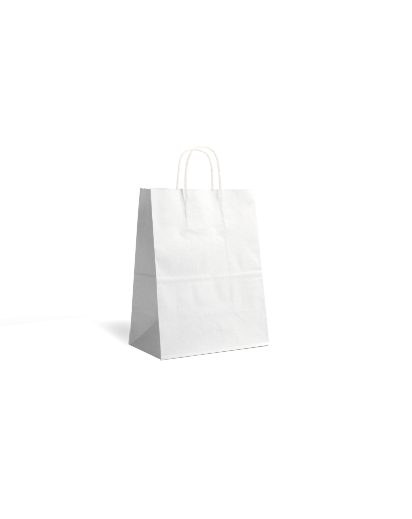 Twisted handle bag - White S without print