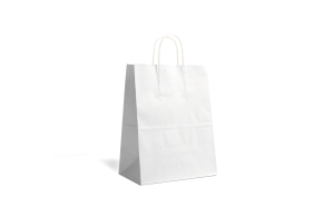 Twisted handle bag - White M without print