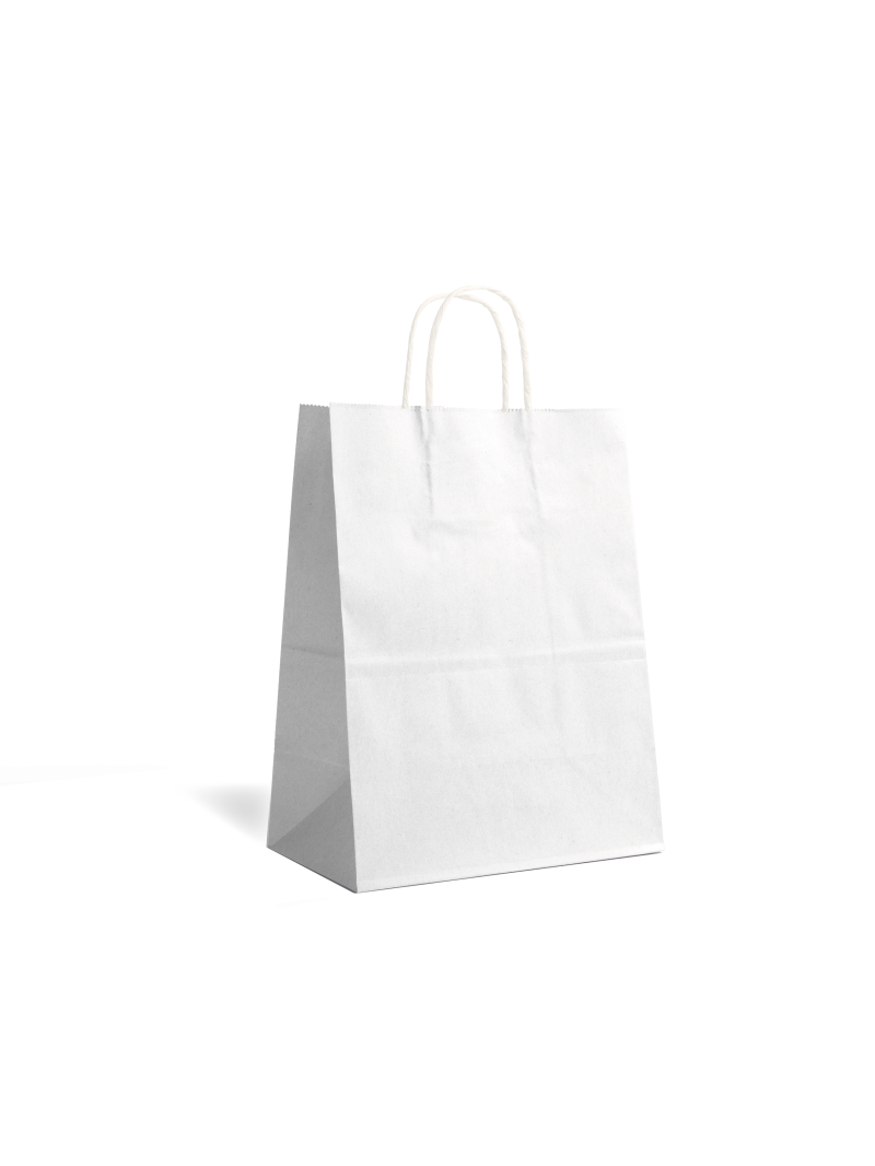 Twisted handle bag - White M without print