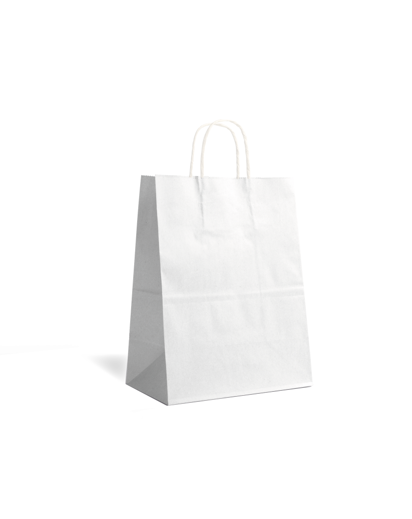 Twisted handle bag - White M without print