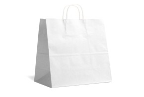 Twisted handle bag - White XL without print