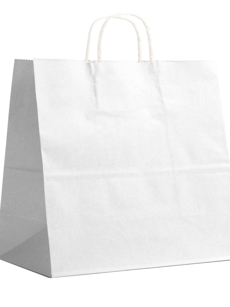 Twisted handle bag - White XL without print