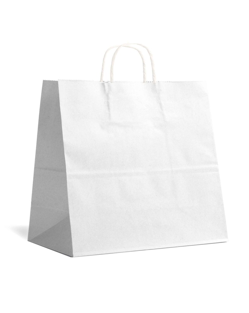 Twisted handle bag - White XL without print