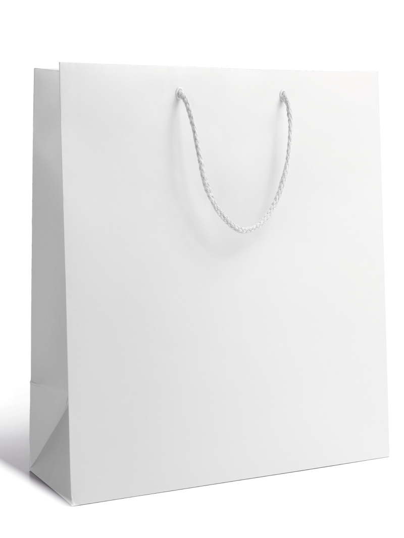 Luxury paper bag - White M unprinted