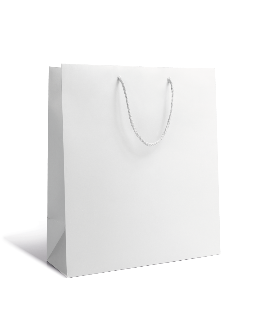 Bolsa de papel de lujo - Blanca M sin impresión