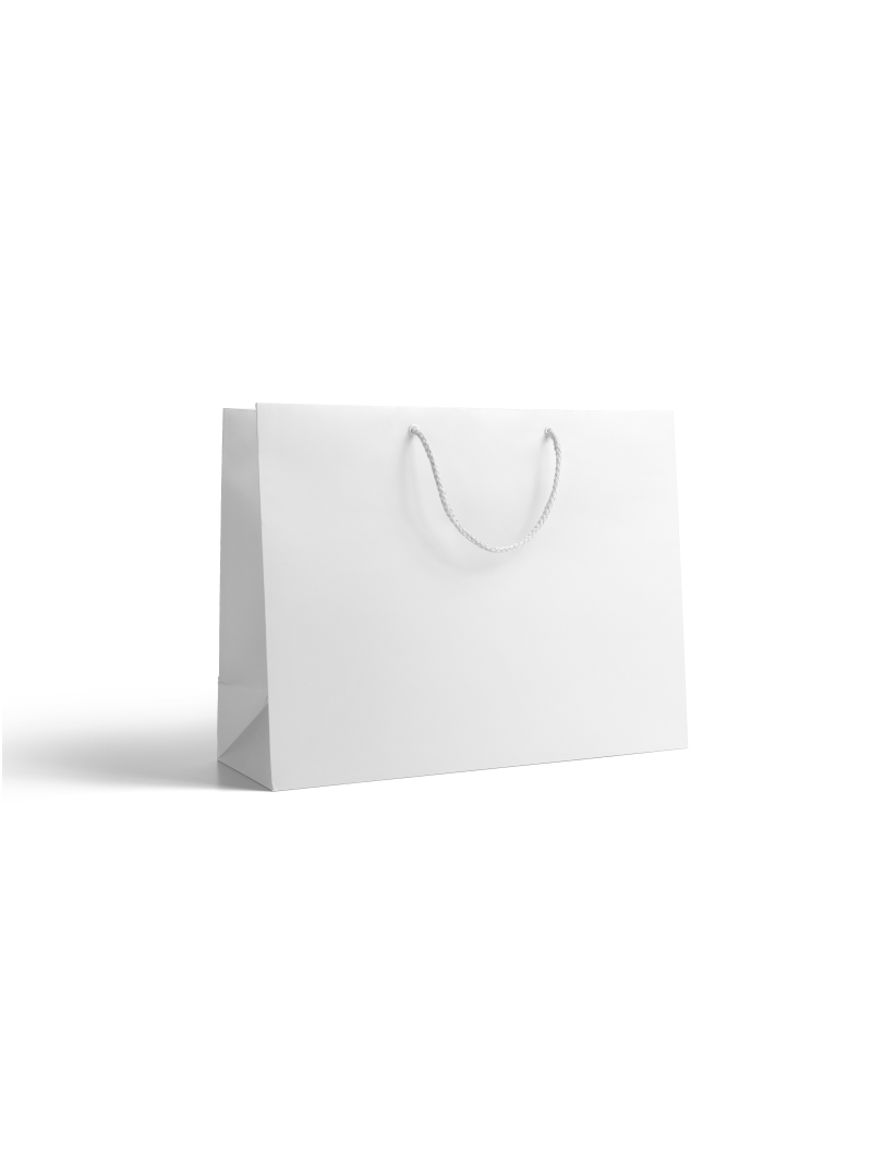 Bolsa de papel de lujo - Blanca L sin impresión