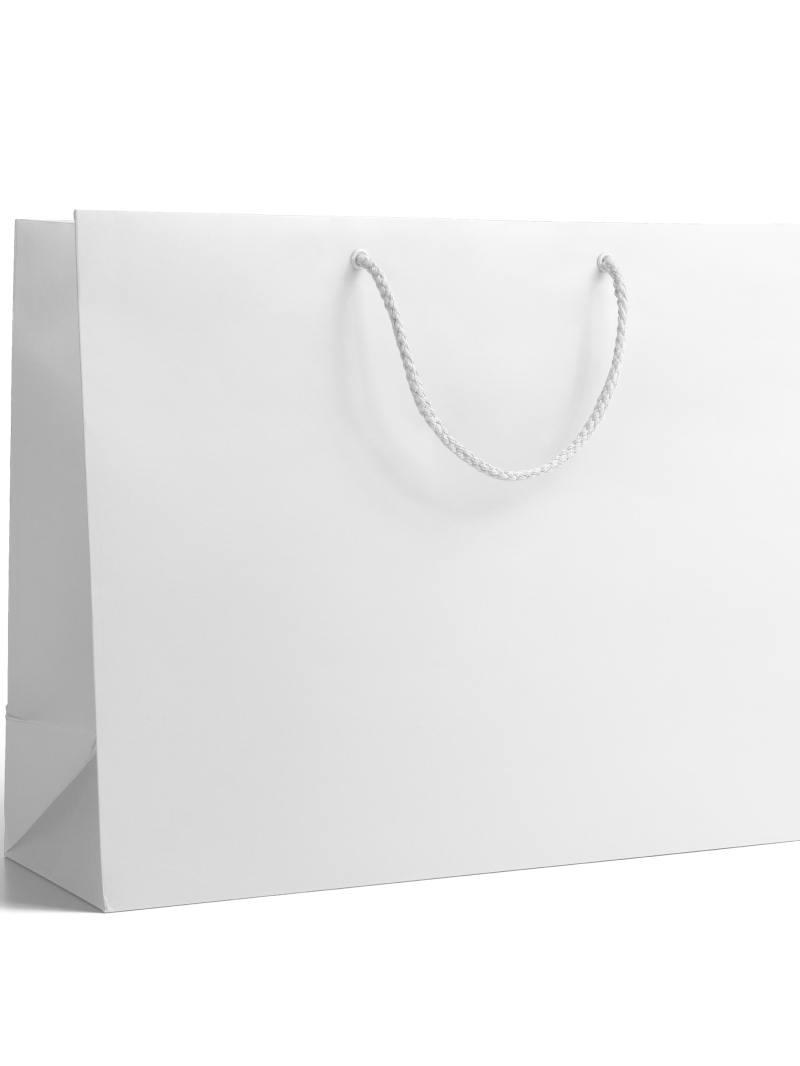 Luxury paper bag - White L unprinted