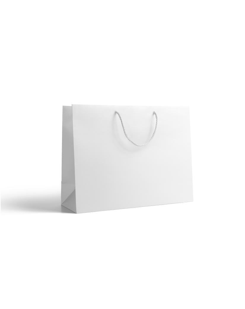 Sac papier Luxe - Blanc L sans impression