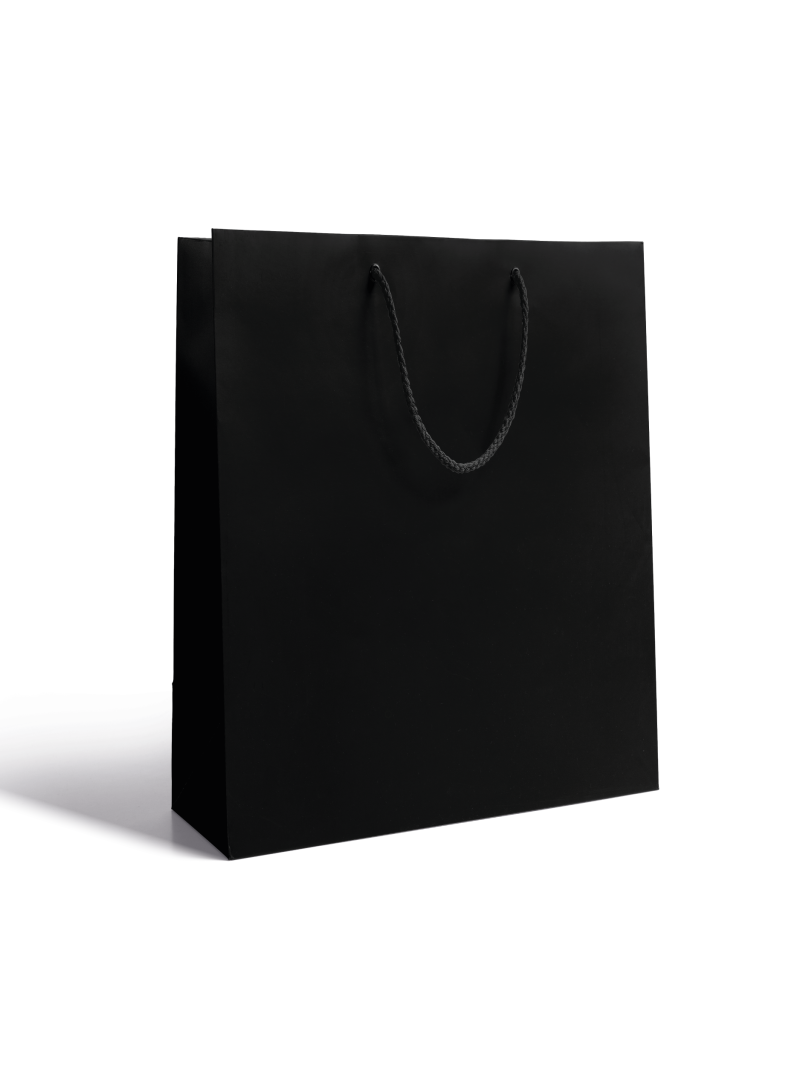 Sac papier Luxe - Noir S sans impression