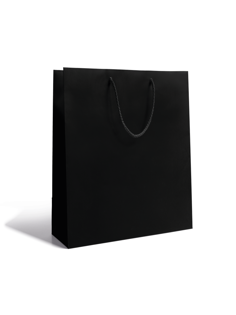 Bolsa de papel de lujo - Negra M sin impresión