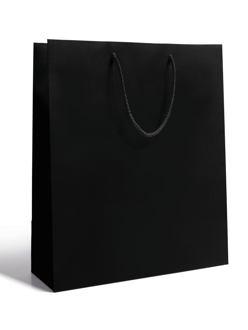 Sac papier Luxe - Noir M sans impression