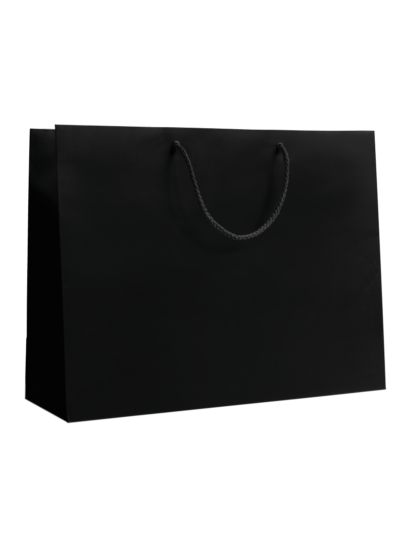 Luxury paper bag - Black L unprinted