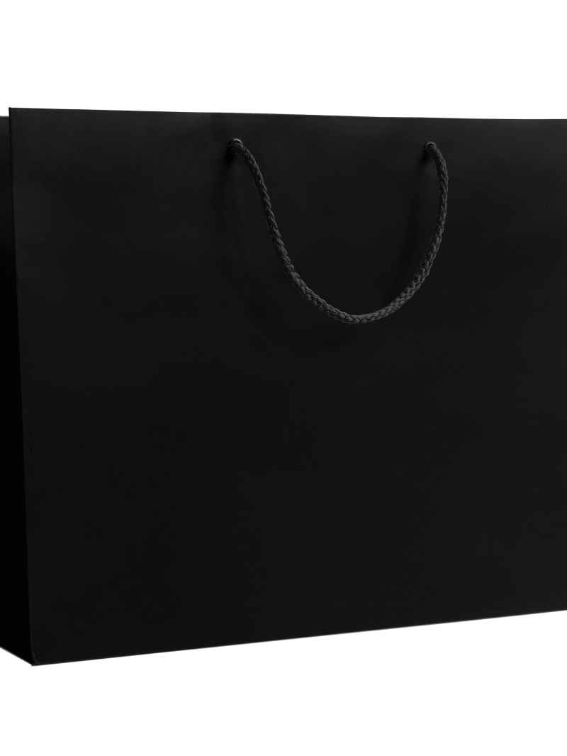 Luxury paper bag - Black L unprinted