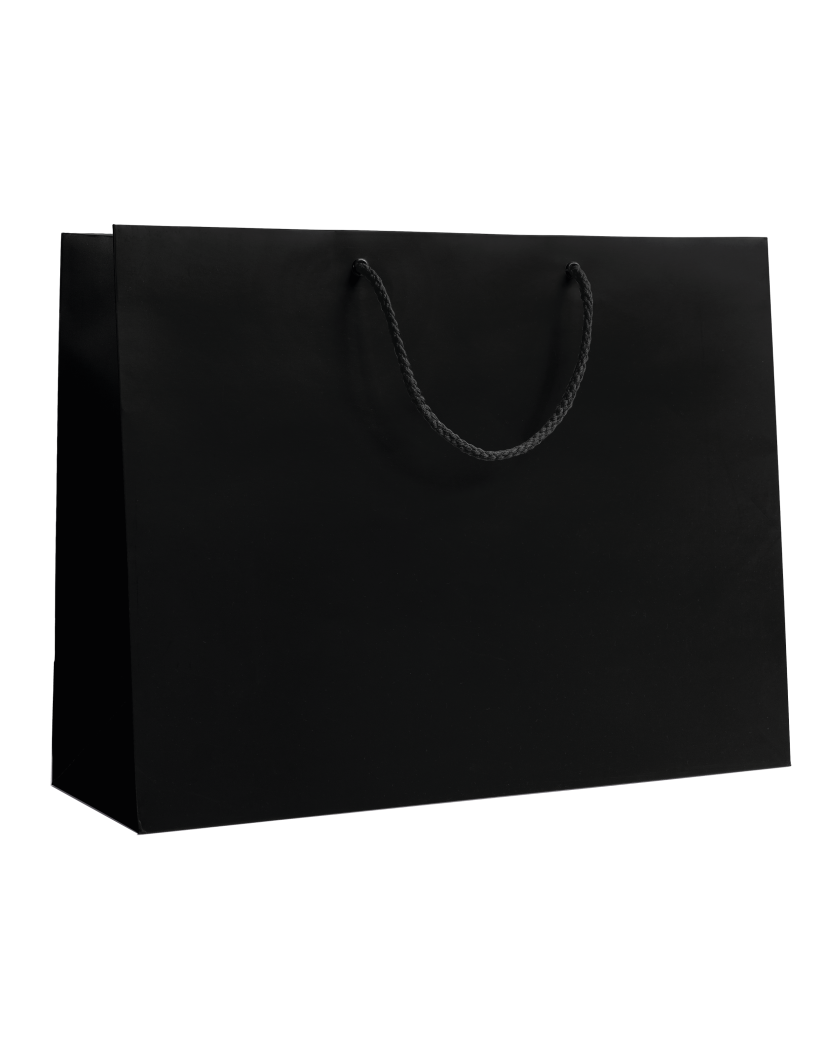 Sac papier Luxe - Noir L sans impression