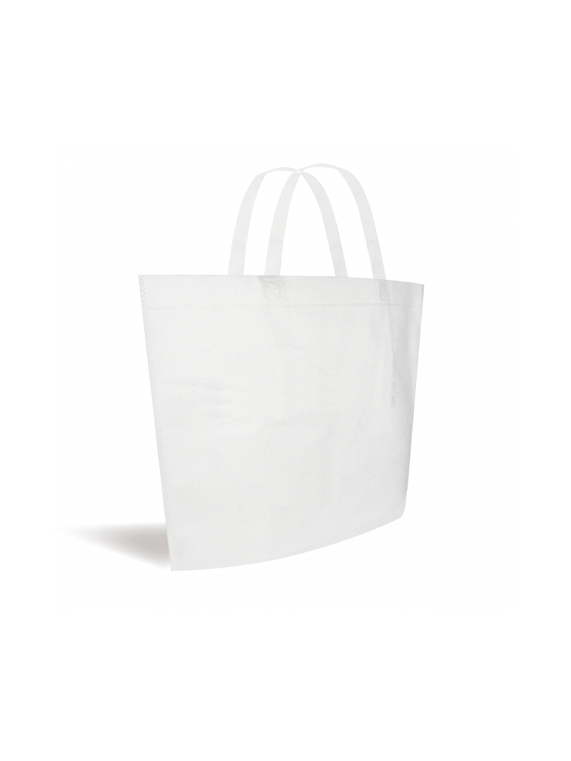 Non-woven fabric bag, boat style - White L without print