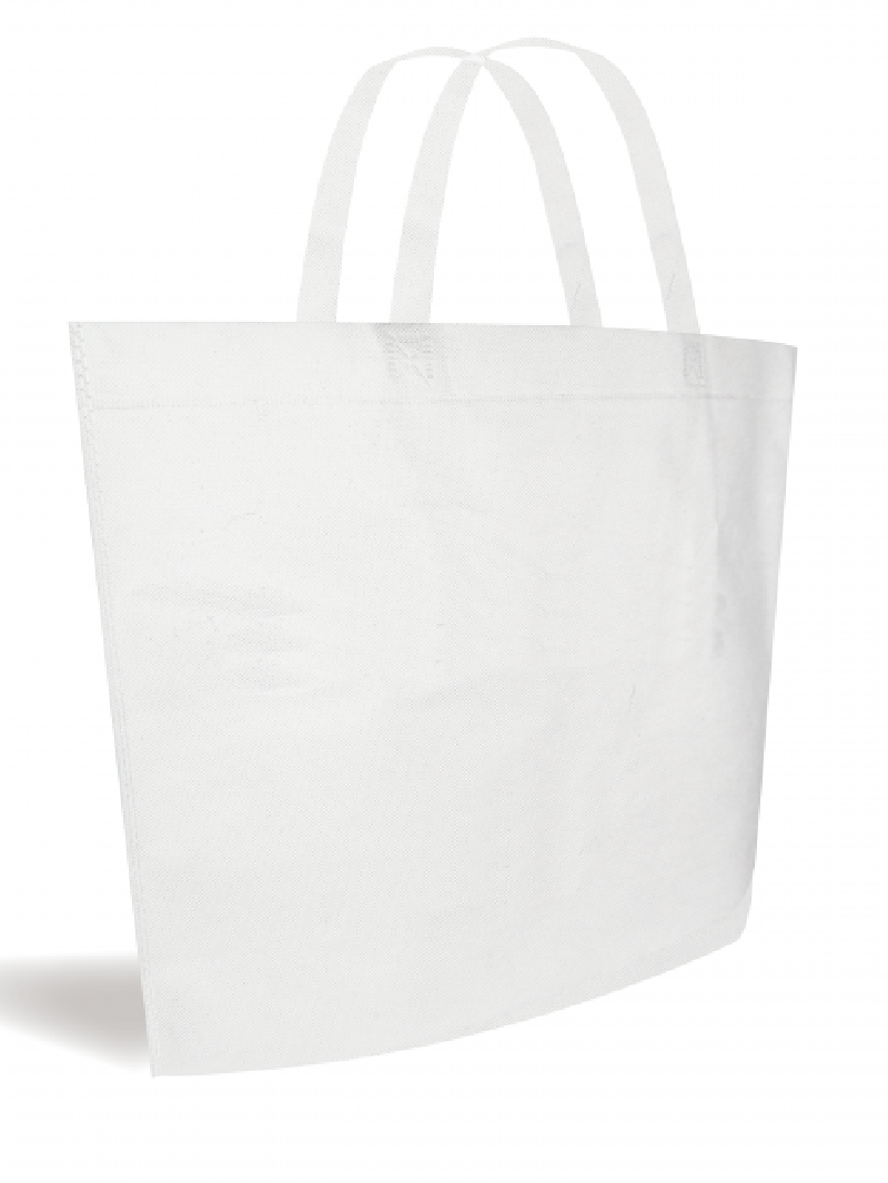 Non-woven fabric bag, boat style - White L without print