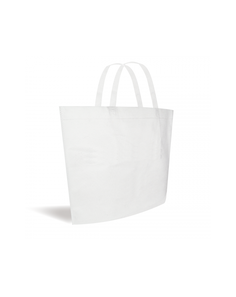 Non-woven fabric bag, boat style - White L without print