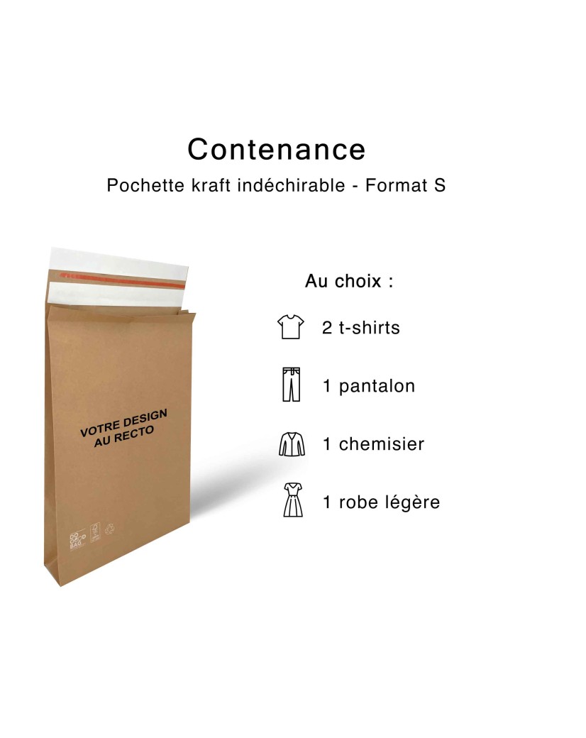 Pochette kraft indéchirable S