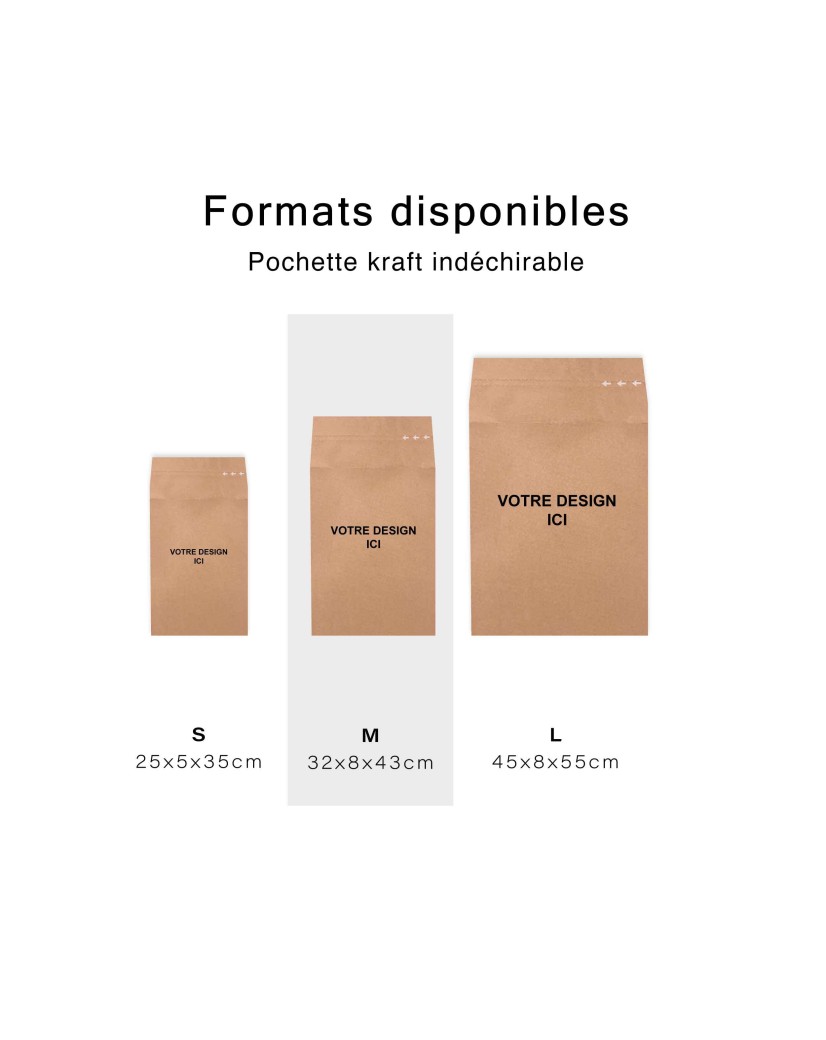 Pochette kraft indéchirable S