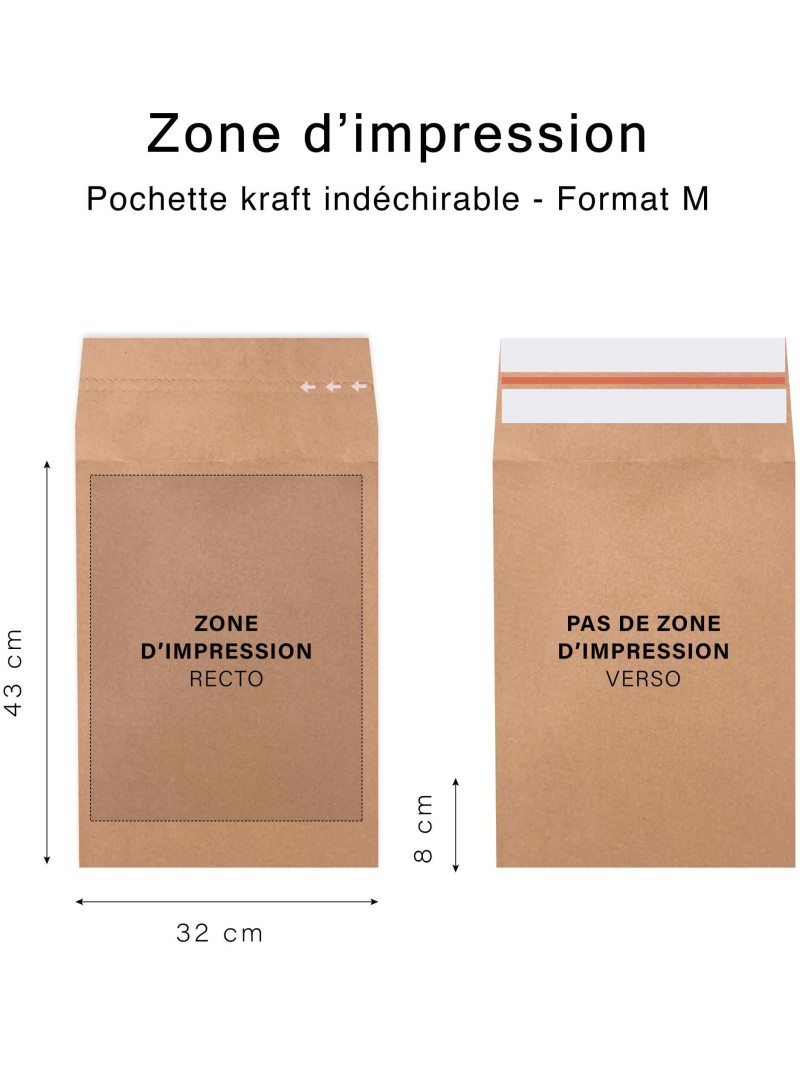 Pochette kraft indéchirable S