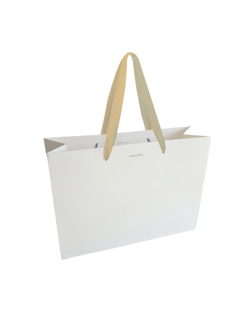 Luxury paper bag - White L