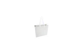 Luxe paper bag with white ribbon handle - White XS without print