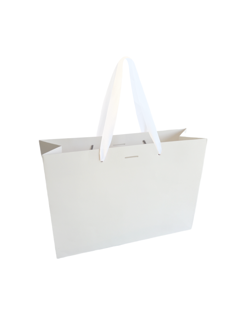 Sac papier Luxe - Blanc M