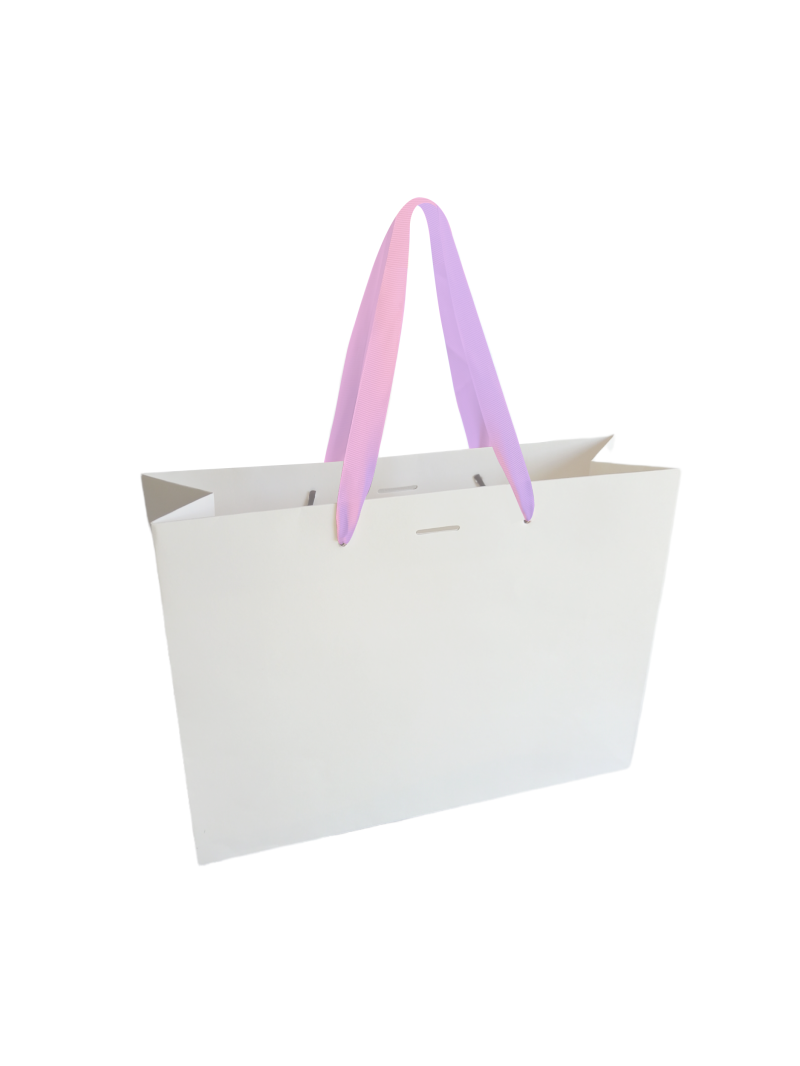 Luxury paper bag - White L