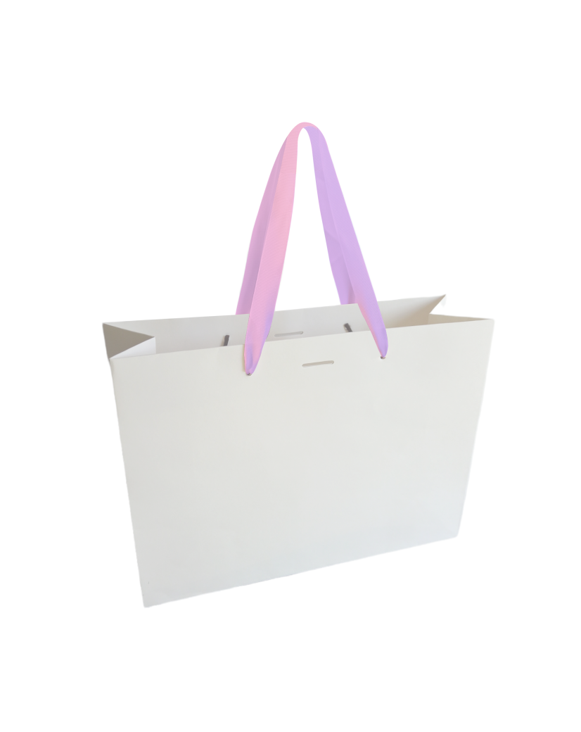 Luxury paper bag - White L