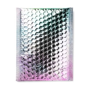 Metallic Bubbel Envelop - Regenboog L