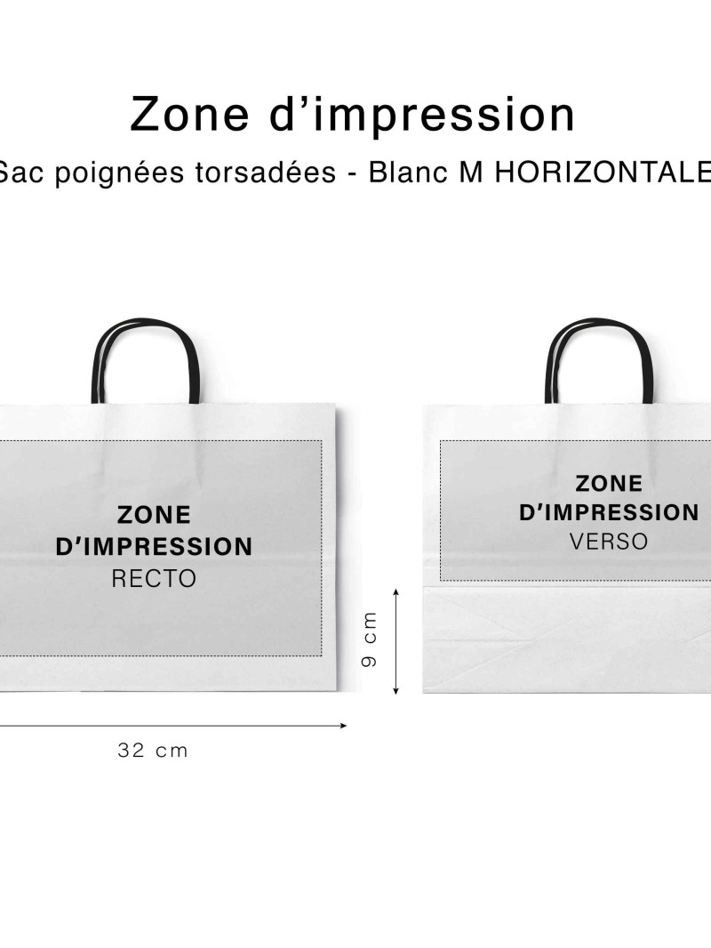 Bolso asa trenzada negro - Blanco M HORIZONTAL