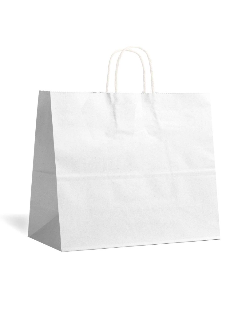 Twisted handle bag - White M HORIZONTAL without immpression