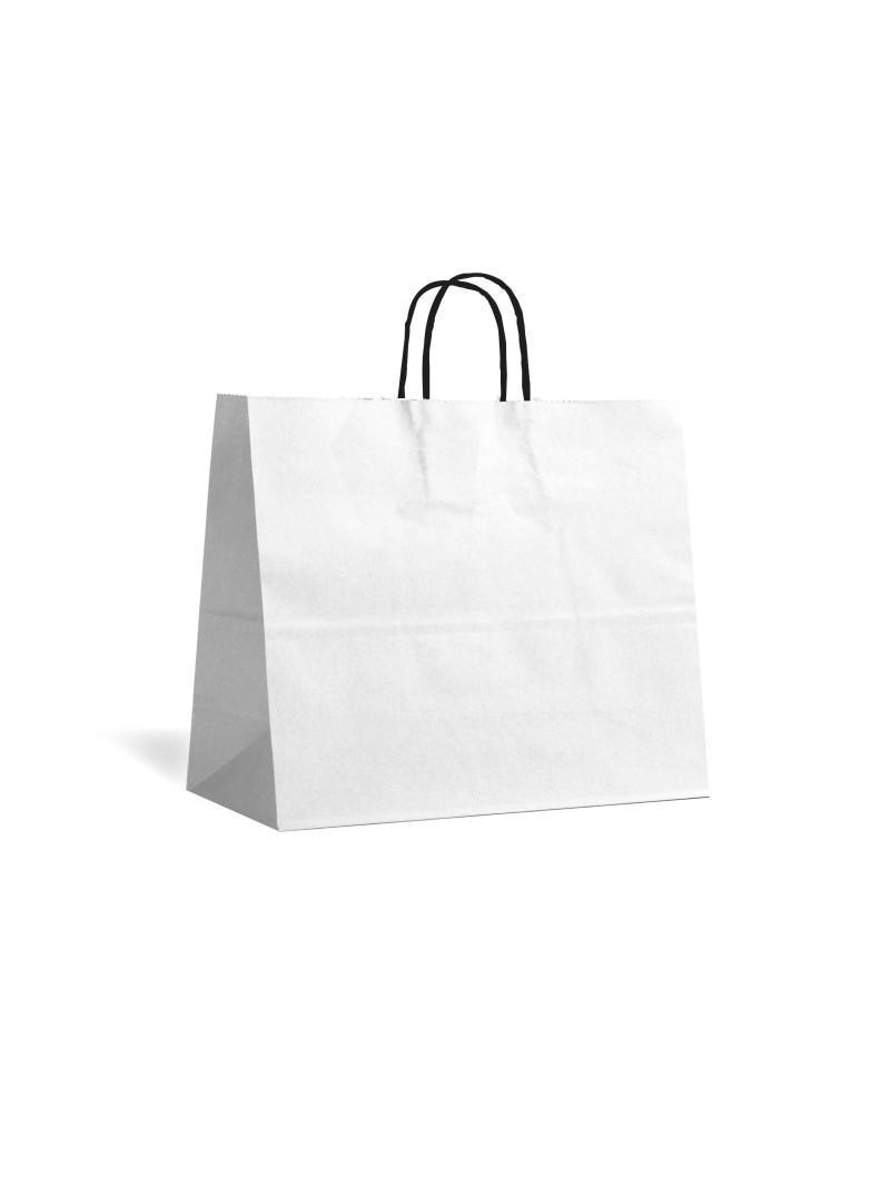 Twisted handle bag - White M HORIZONTAL without immpression