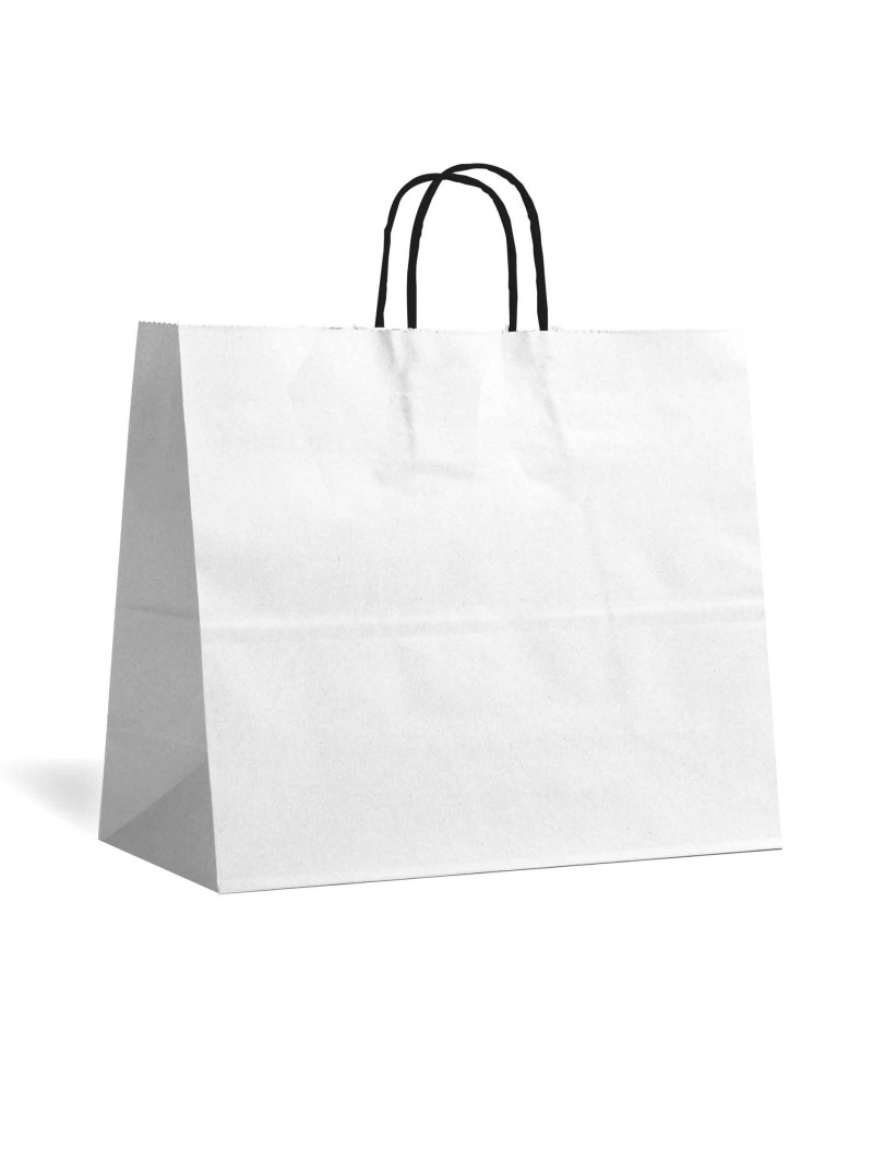 Twisted handle bag - White M HORIZONTAL without immpression