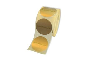 Runde Etiketten - Mattvergoldet (Logo in Gold/Silber)